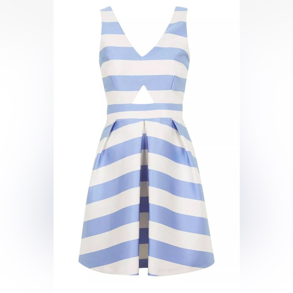 Topshop: Blue and White Striped Party Dress: US Size 10